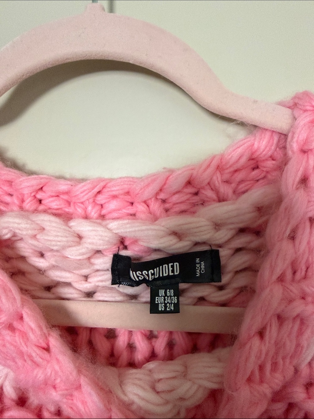 Missguided + Oversized Pink Striped Chunky Knit Sweater - Picture 2 of 4